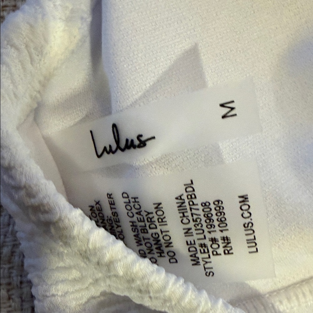 Lulu's White Halter Tie Front One-Piece Bodysuit - Picture 8 of 8